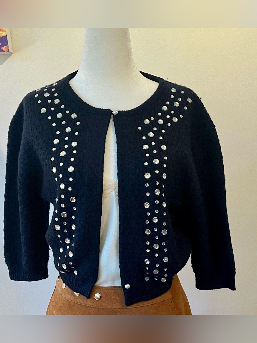 Jeweled Marc Jacobs Cropped Sweater